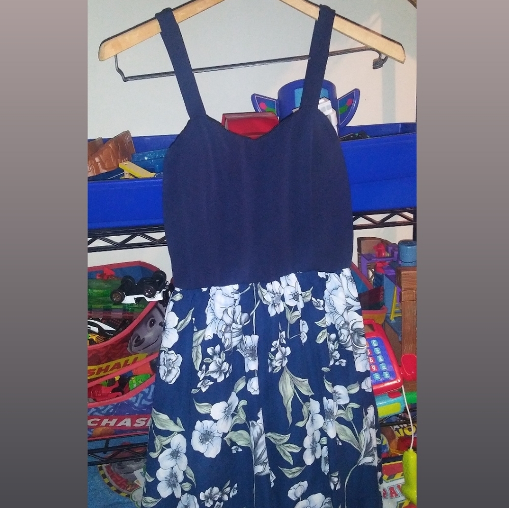 Blue loose dress